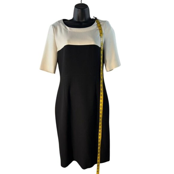 Hugo Boss Womens Black & White Colorblock Sheath Dress Size US 4 Formal Workwear - Picture 5 of 9